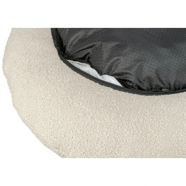 TRIXIE CityStyle Vital Bed HOME Edition, ortopedické oválné lůžko s okrajem, krémová 75 x 60 cm