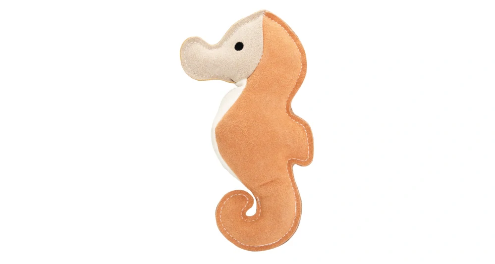 Mořský koník,  23 cm, jutový robustní aport, HIPHOP DOG, krémová/hořčicová