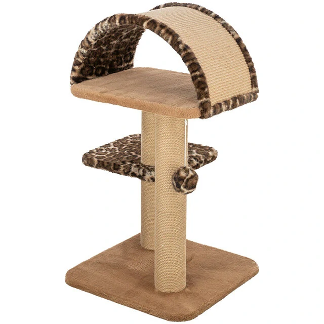 TRIXIE Škrabadlo LEO, 2 podesty, oblouk, míček,  85 cm, hnědá