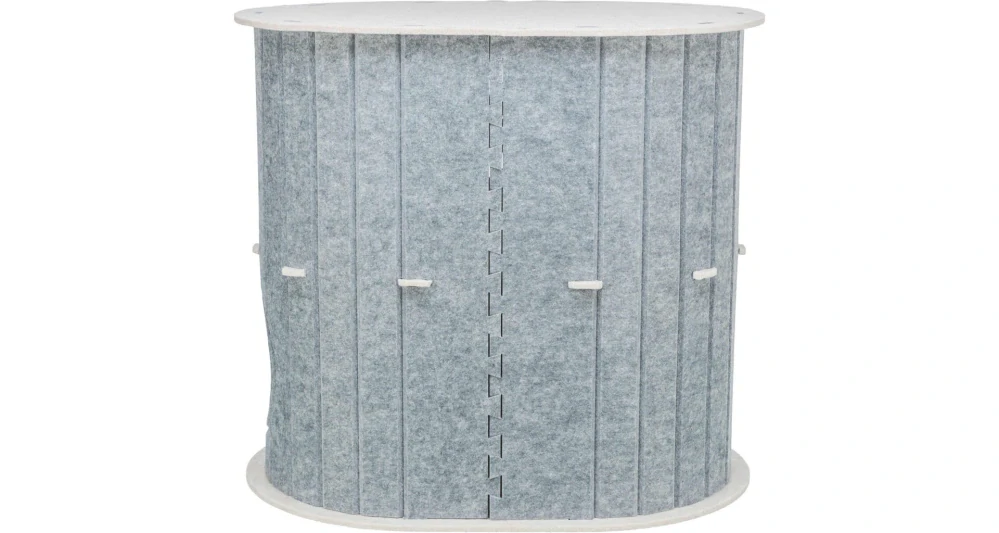 TRIXIE Dvoupatrová filcová oválná jeskyně MARA, 66 x 62 x 46 cm, písková/šedá