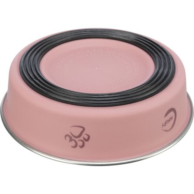 TRIXIE Nerezová miska s bareveným opláštěním pro krátkonosé kočky 0,25l/13 cm