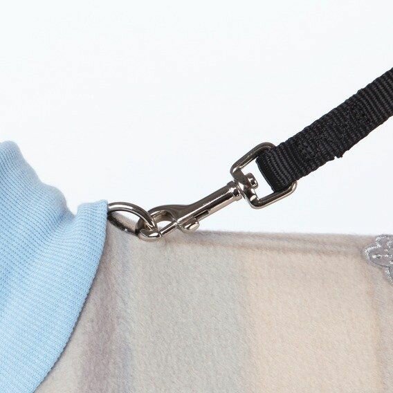 TRIXIE Svetr Napoli, svěle modrá+béžová kostka - DOPRODEJ M: 45cm, hruď: 56 cm