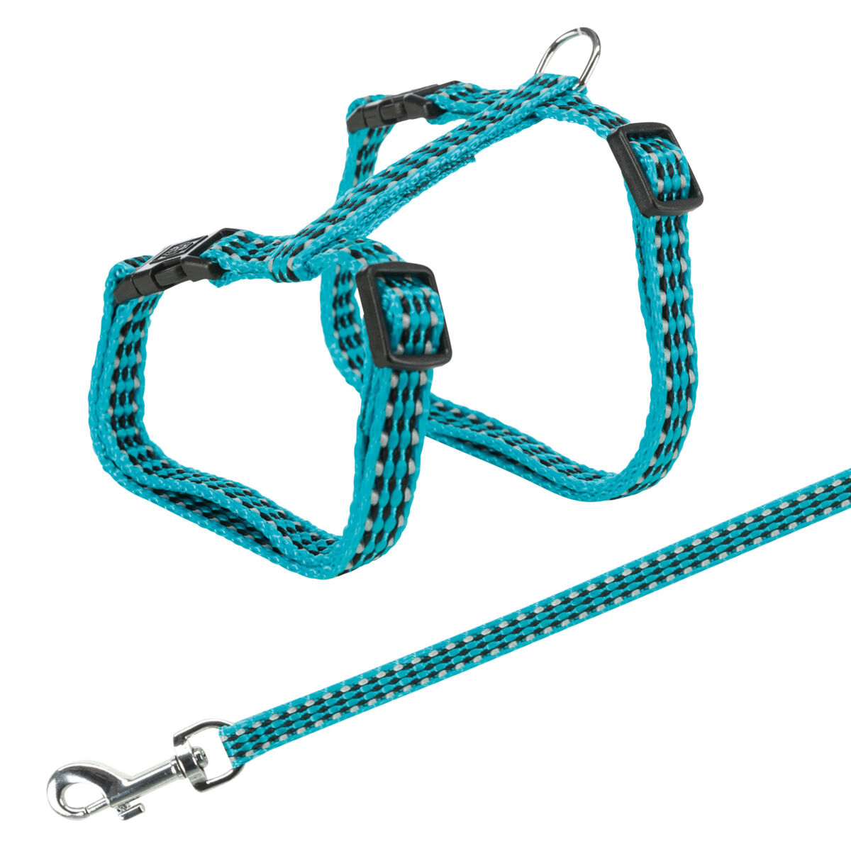 TRIXIE Reflexní postroj s vodítkem na kočku 22-42cm/10mm 1,2m