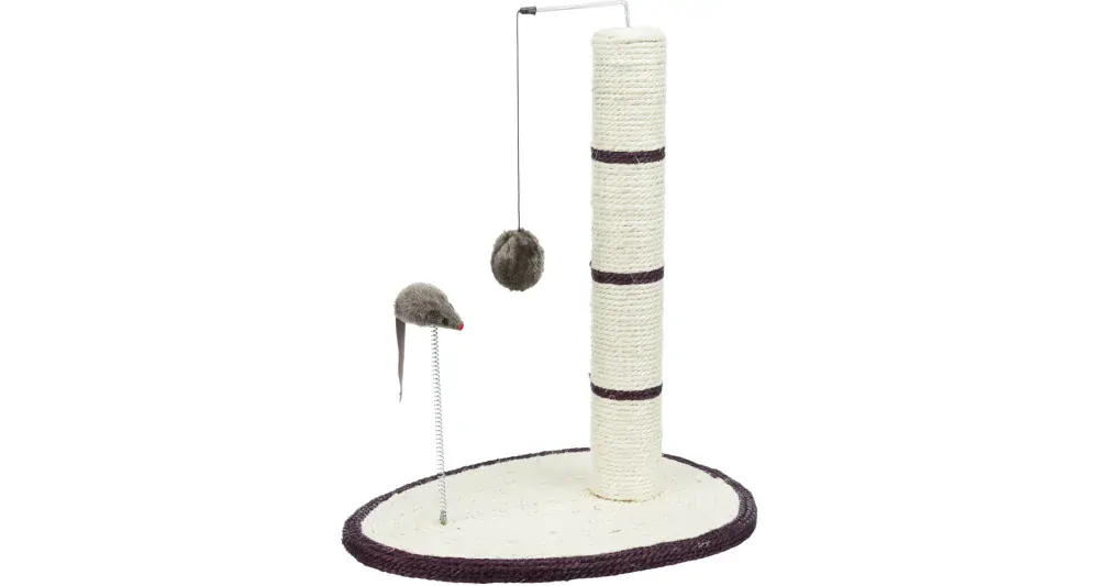 TRIXIE Škrábadlo válec 50cm+míč, myš+pružina na podestě 40x30cm