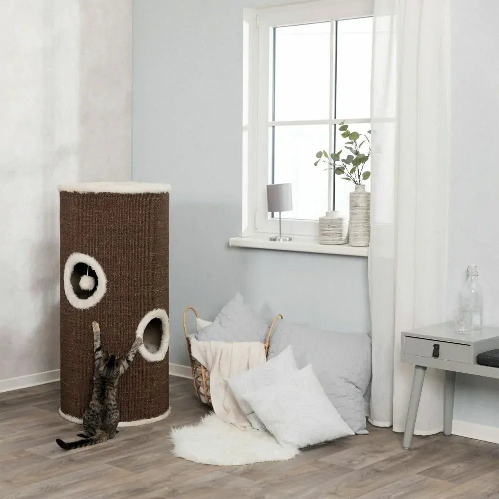 TRIXIE Škrábadlo VITUS Cat Tower, 115 cm, hnědo/krémové - DOPRODEJ