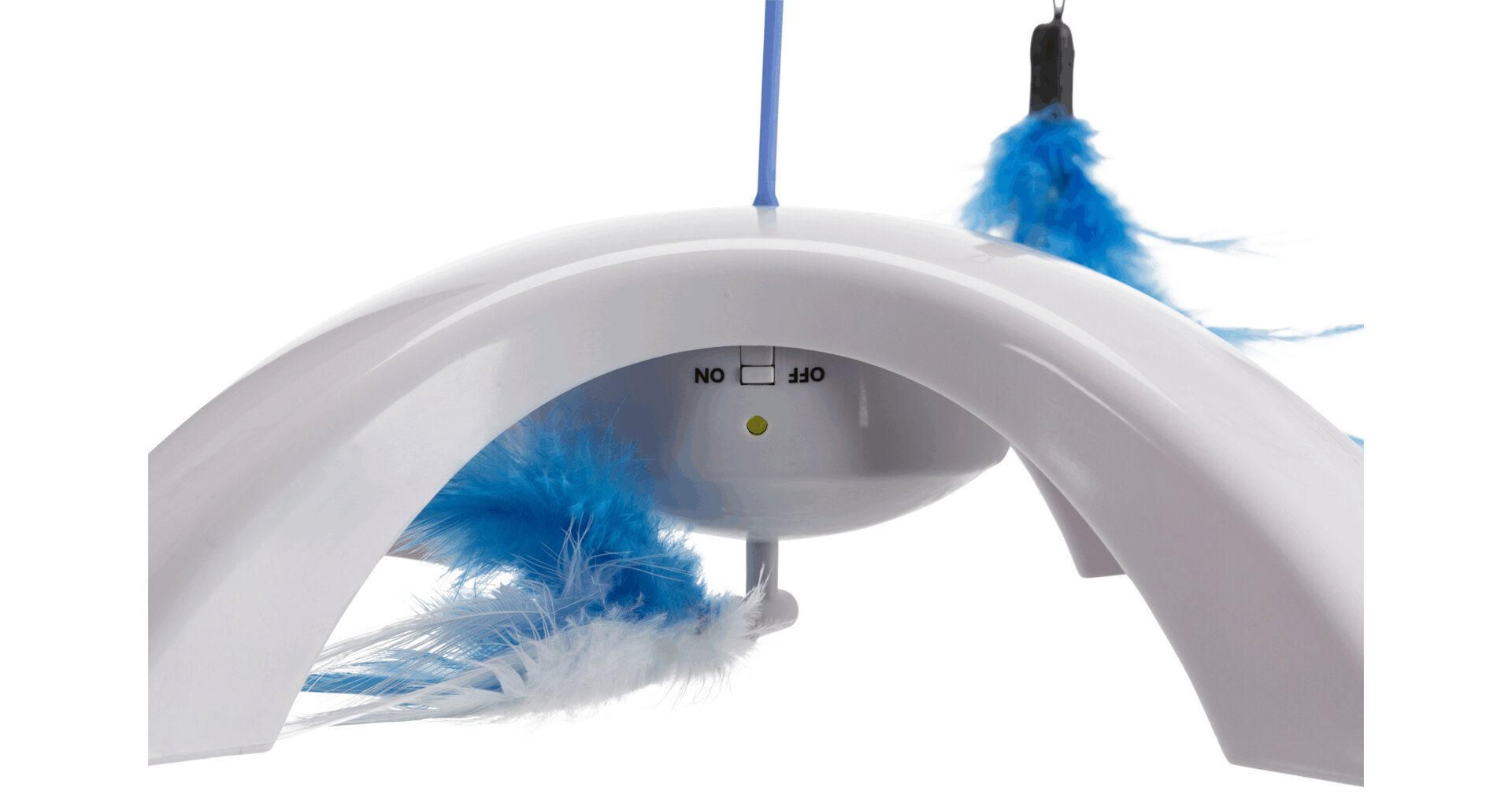 TRIXIE Feather Twister - plastová hračka s pohyblivými peříčky, 23x15x18cm - DOPRODEJ (RP 0,90 Kč)