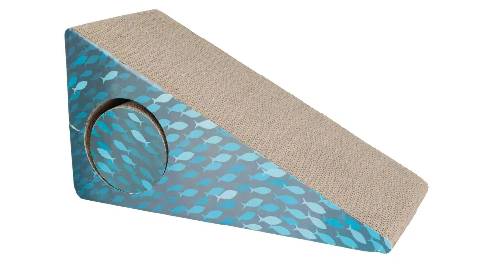 TRIXIE Škrabací rampa s vytahovacím válcem tyrkysová 48 cm