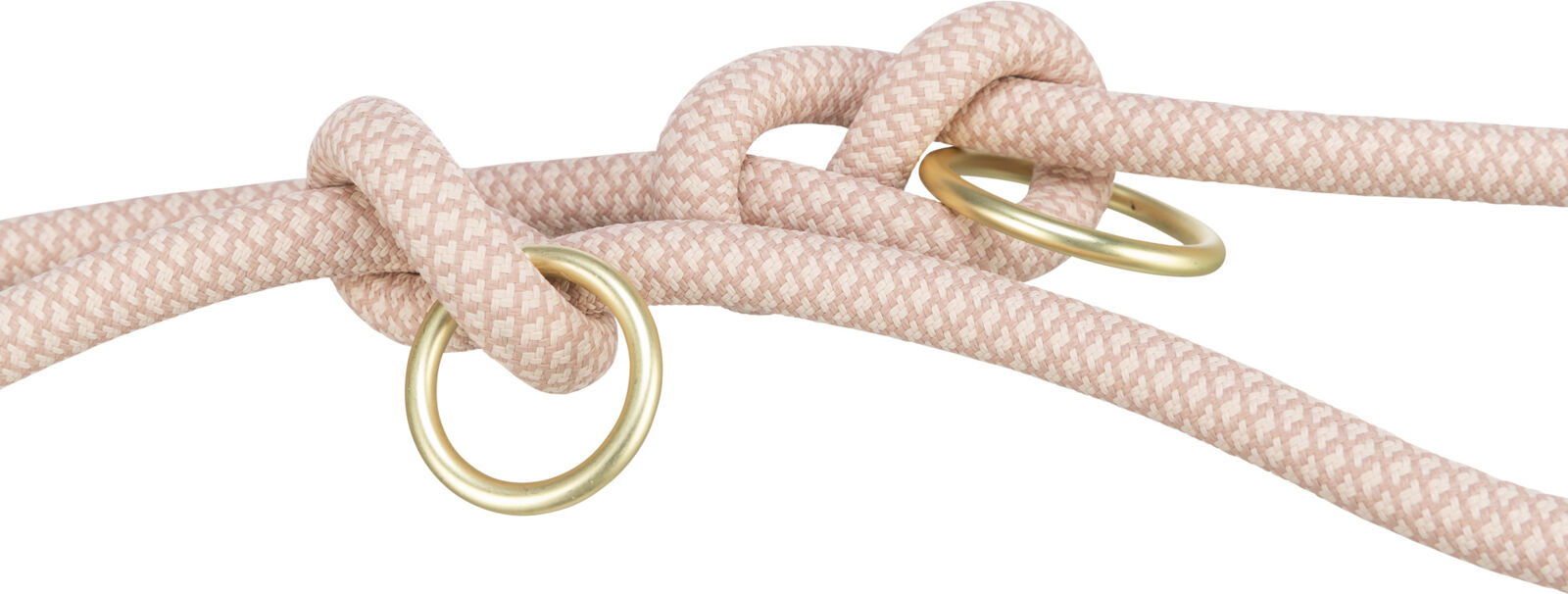 TRIXIE Soft Rope prodlužovací kulaté tkané vodítko, S-XL: 2.00 m/ 10 mm, růžová/světlerůžová