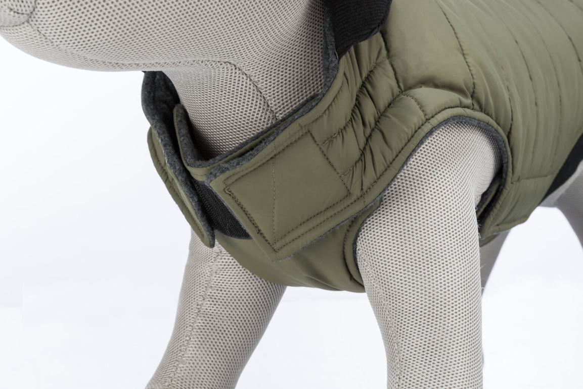 TRIXIE Prošívaná vesta ARLAY, khaki XXS:21cm, hruď:36cm, krk:26-28cm