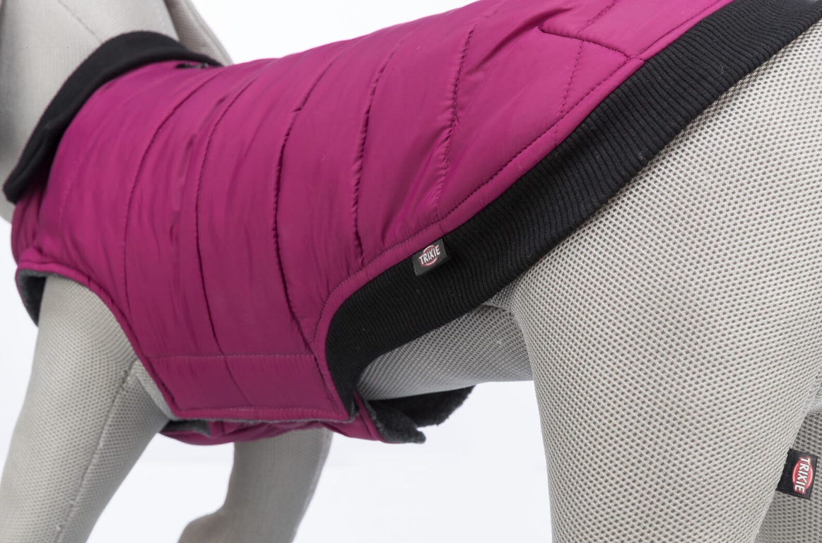 TRIXIE Prošívaná vesta ARLAY, malinová XXS:18cm, hruď:32cm, krk:24-26cm