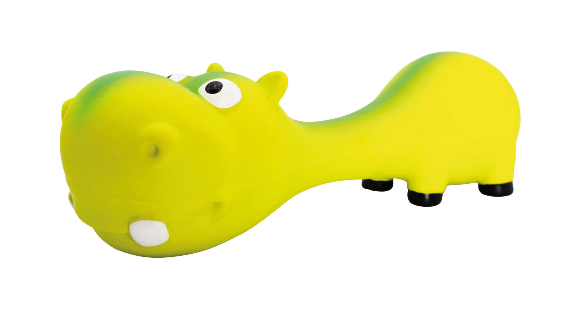 Hrošík ležící - tvar činky, se zvukem, 22 cm, latex, zelená, HipHop