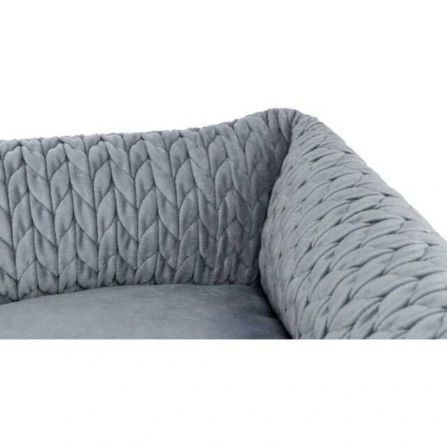 TRIXIE Obdélníkový pelech LIVIA sametový, šedá 65 x 50 cm