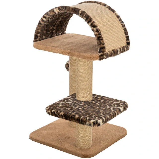 TRIXIE Škrabadlo LEO, 2 podesty, oblouk, míček,  85 cm, hnědá