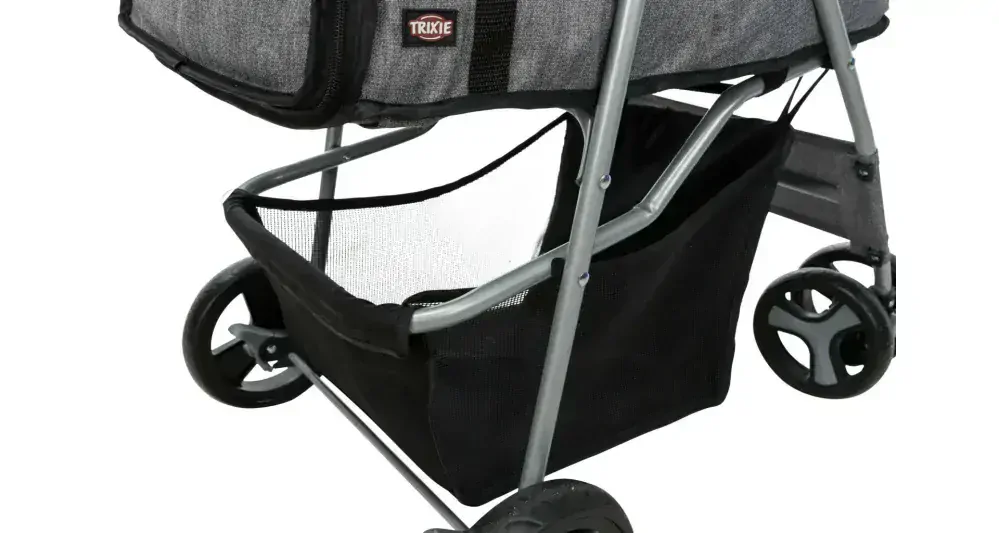TRIXIE Kočárek pro psy BUGGY, rychlosklápěcí, 47 x 100 x 80cm, nosnost do 15 kg, šedá