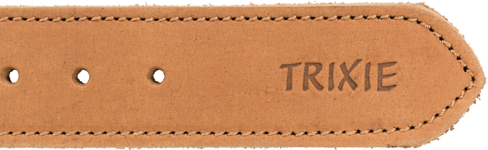 TRIXIE Rustic kožený obojek Heartbeat - hnědá L:47-55cm/40mm
