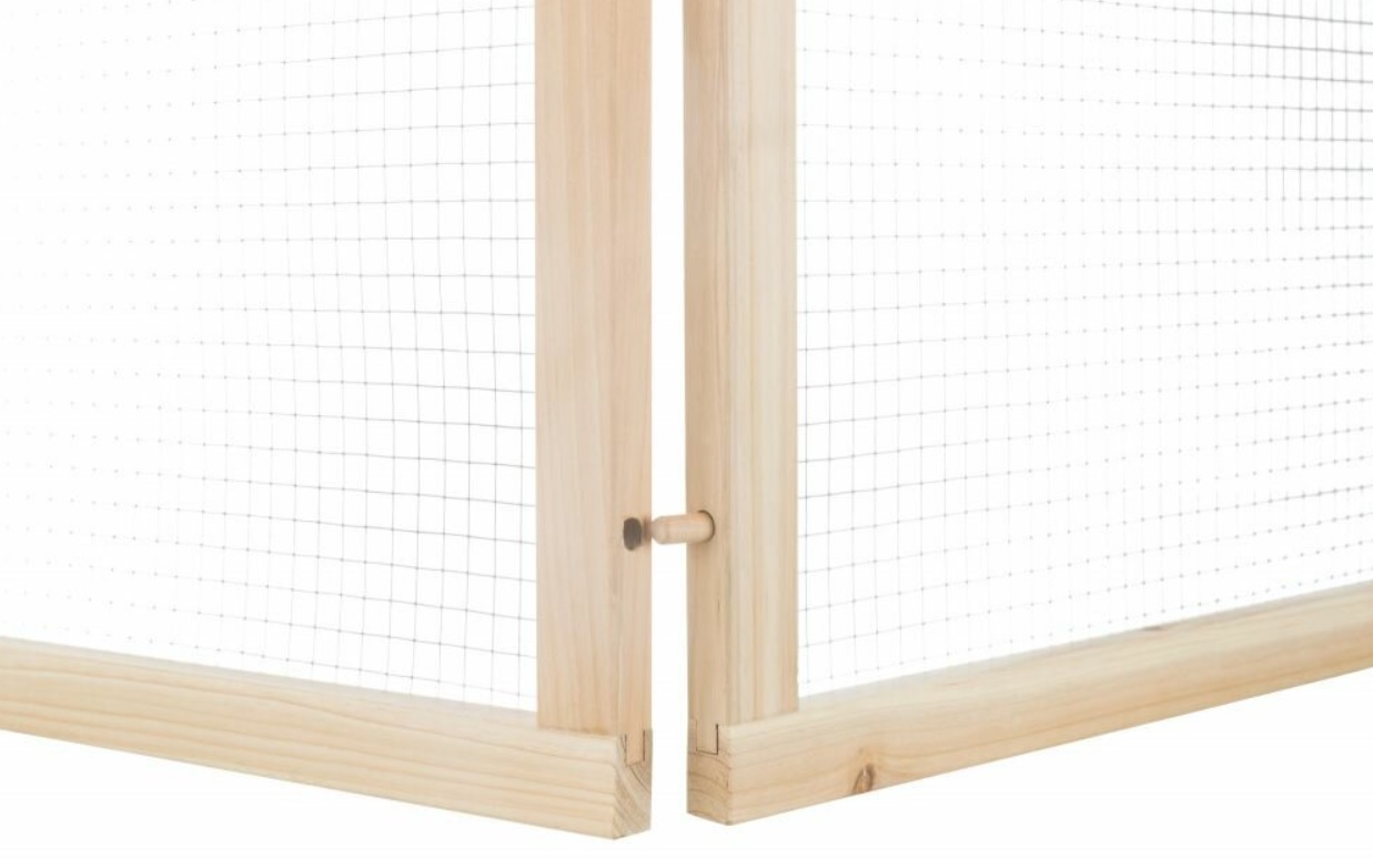 TRIXIE Vnitřní výběh pro zakrslé králíky, 60 - 240 x 50 cm, přírodní dřevo/kov