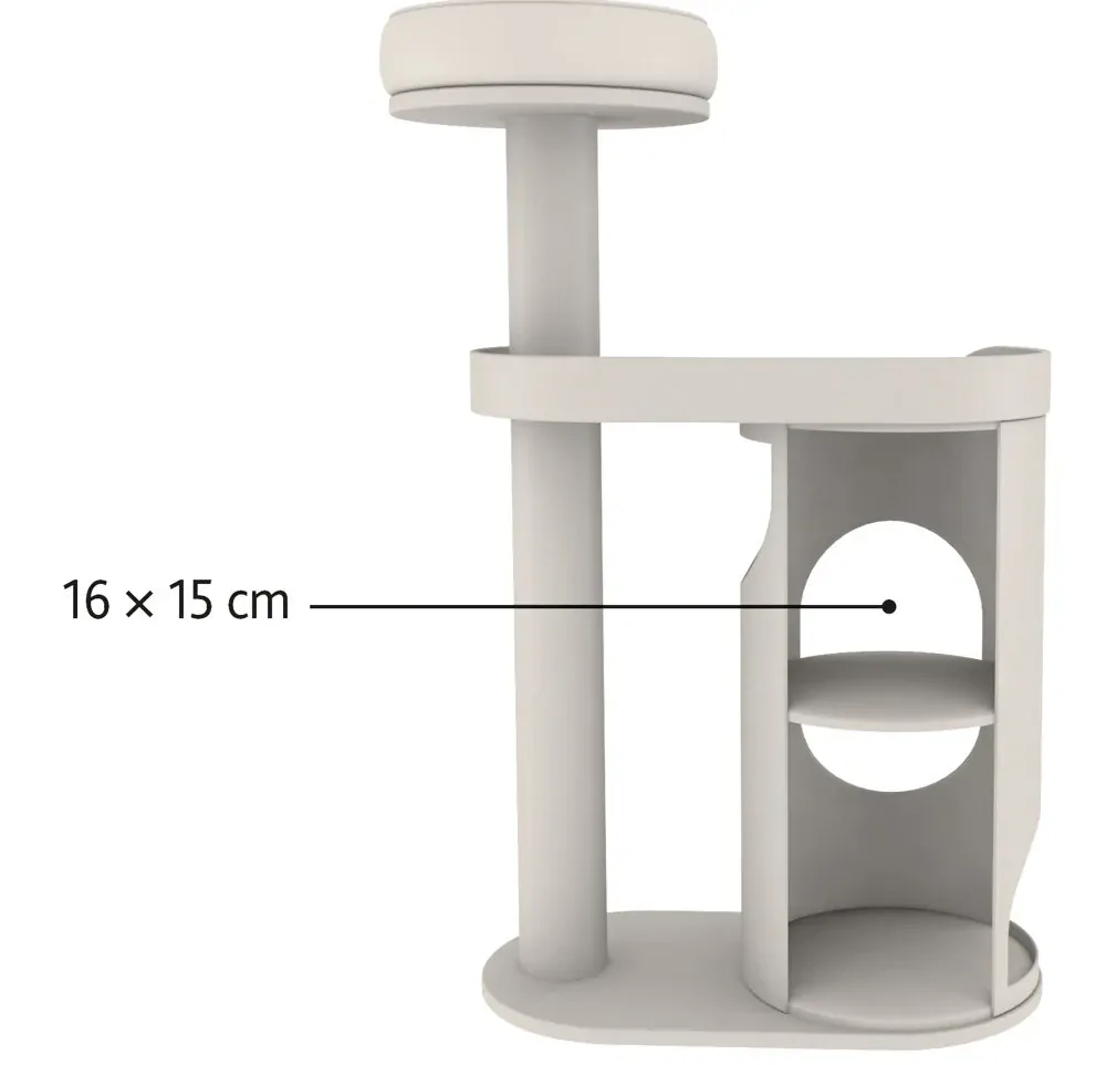 TRIXIE Škrabadlo FALCO s válcem a odpočívadlem 117 cm sv.šedé/hnědé