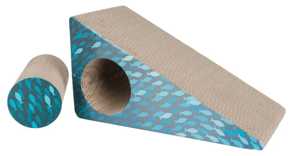 TRIXIE Škrabací rampa s vytahovacím válcem tyrkysová 48 cm