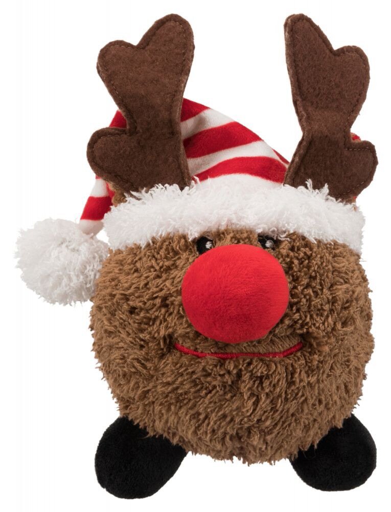 TRIXIE Vánoční plyšový míček Santa Claus/Sob/Sněhulák 18–29 cm