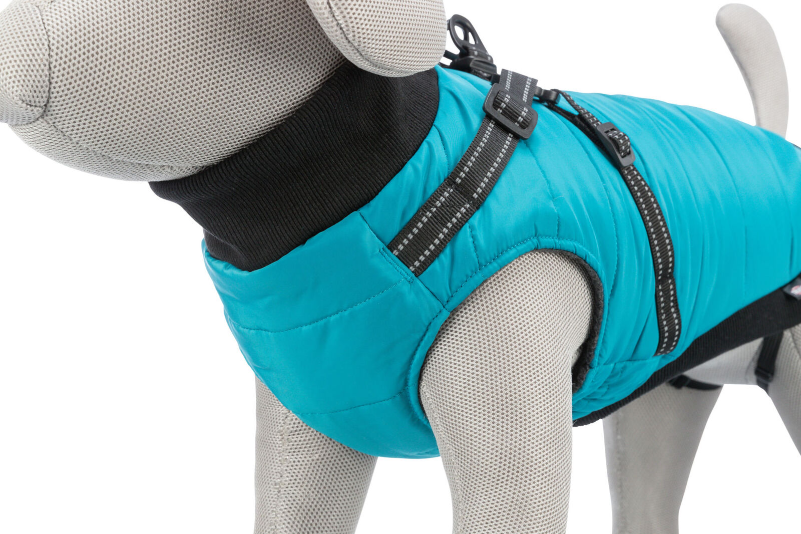 TRIXIE Obleček PONTIS - vesta s postrojem, tyrkysová XXS: 24cm, hruď: 40-44cm, krk: 30cm