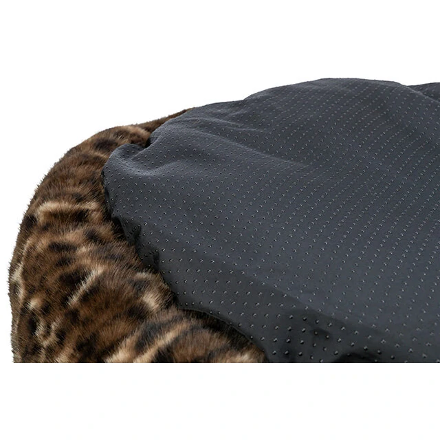 TRIXIE SOFT Edition kulaté lůžko LEO s okrajem, ⌀ 50 cm, hnědá/leopardí