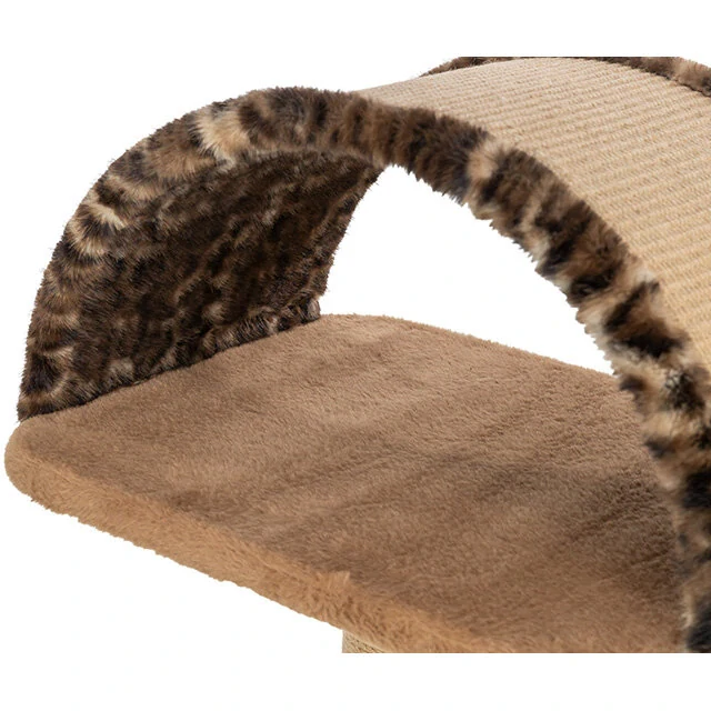 TRIXIE Škrabadlo LEO, 2 podesty, oblouk, míček,  85 cm, hnědá