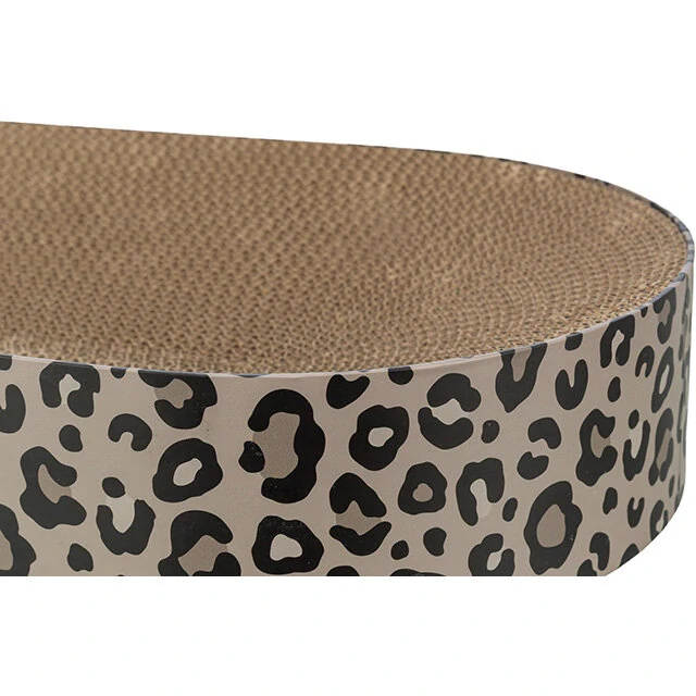TRIXIE Kartonové škrabací lůžko LEO, s catnipem, 63 x 10 x 35 cm, hnědá/leopardí