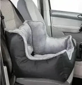 TRIXIE Autosedačka/cestovní pelech pro psy, 50 x 40 x 50 cm, černá/šedá