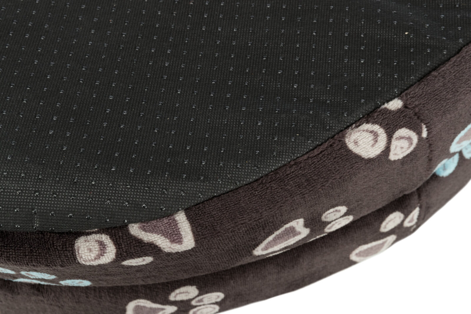 TRIXIE Oválný pelech JIMMY, taupe-šedý s tlapkami 85 x 75cm