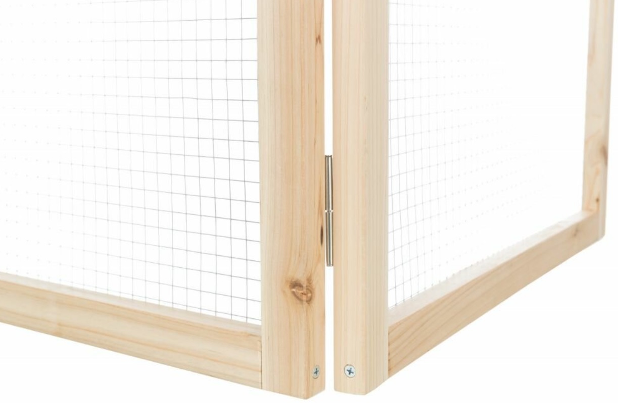TRIXIE Vnitřní výběh pro zakrslé králíky, 60 - 240 x 50 cm, přírodní dřevo/kov