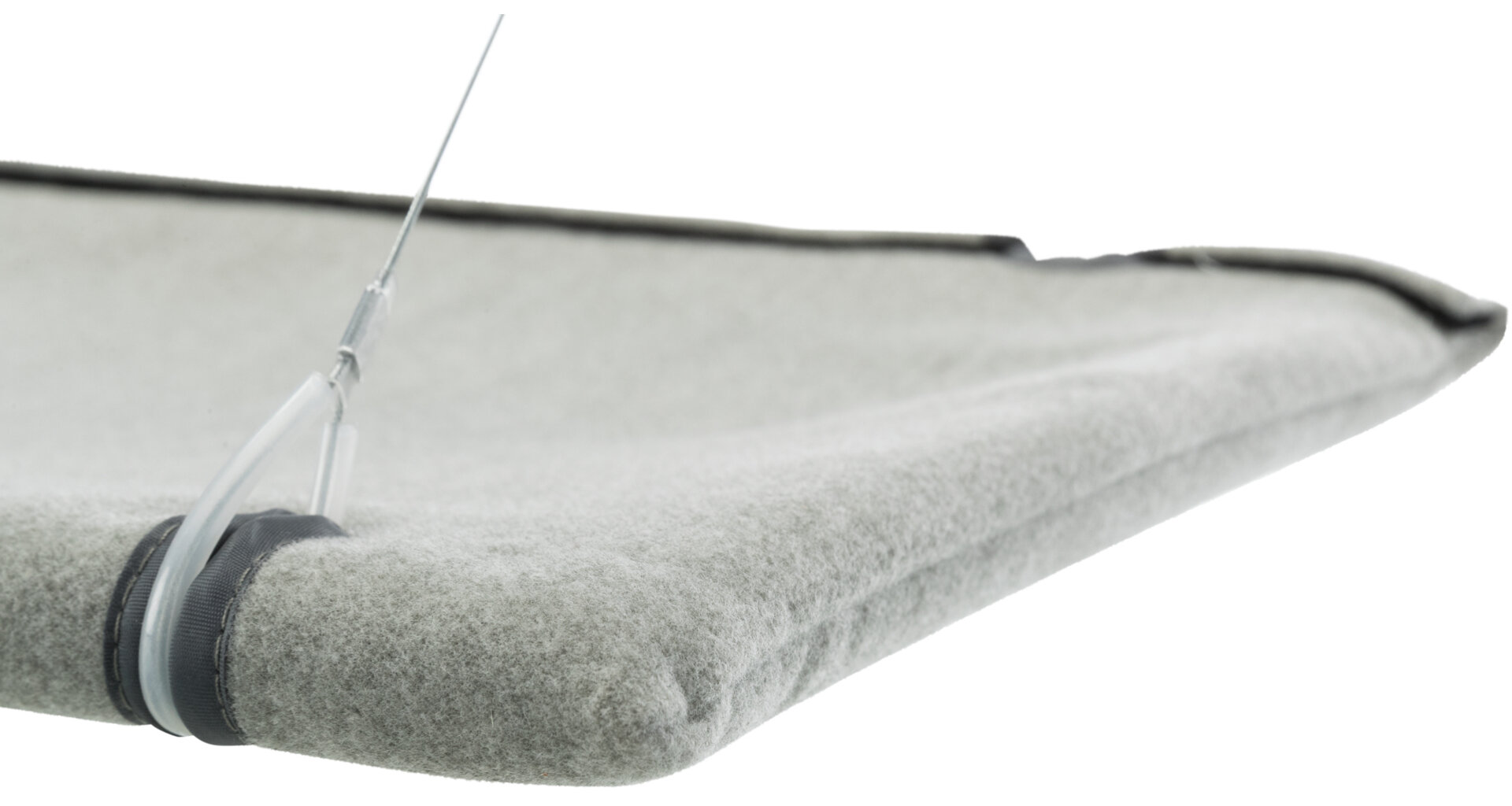 TRIXIE Odpočívadlo k připevnění na okno, velur, 50 x 30 cm, šedá