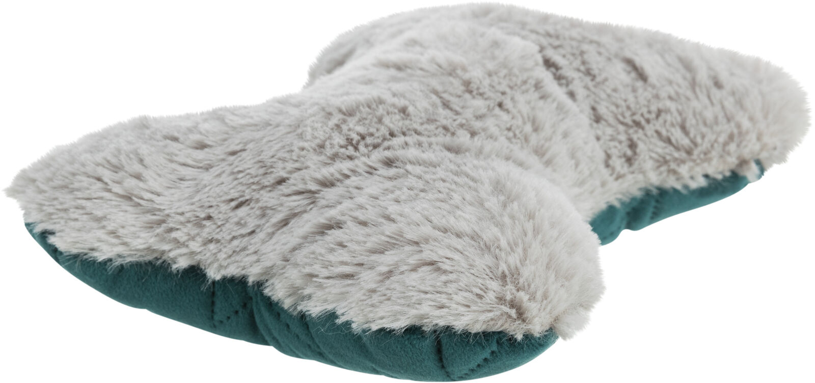 Xmas Bone - kost se zvukem, hračka pro psy, 20 cm, samet/plyš, berry/petrolejová