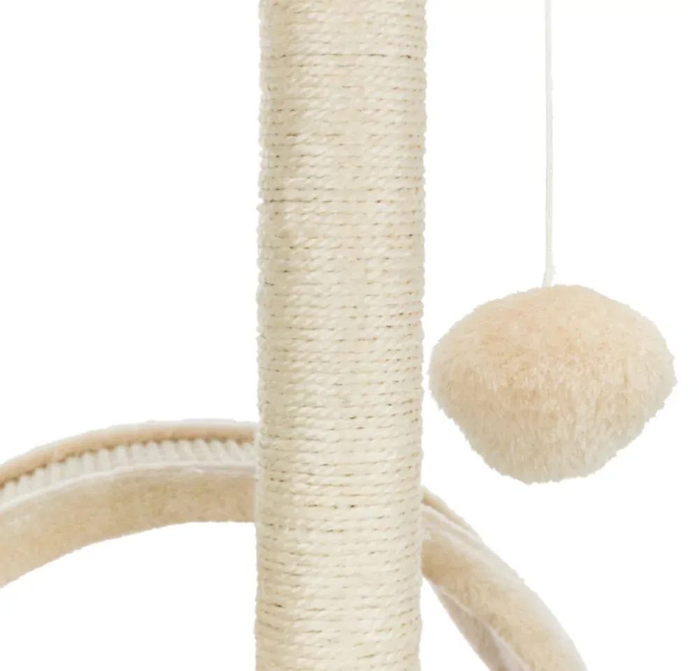 TRIXIE Škrábadlo VITORIA 43cm prolézací kruh + válec s odpočívadlem, - béžové