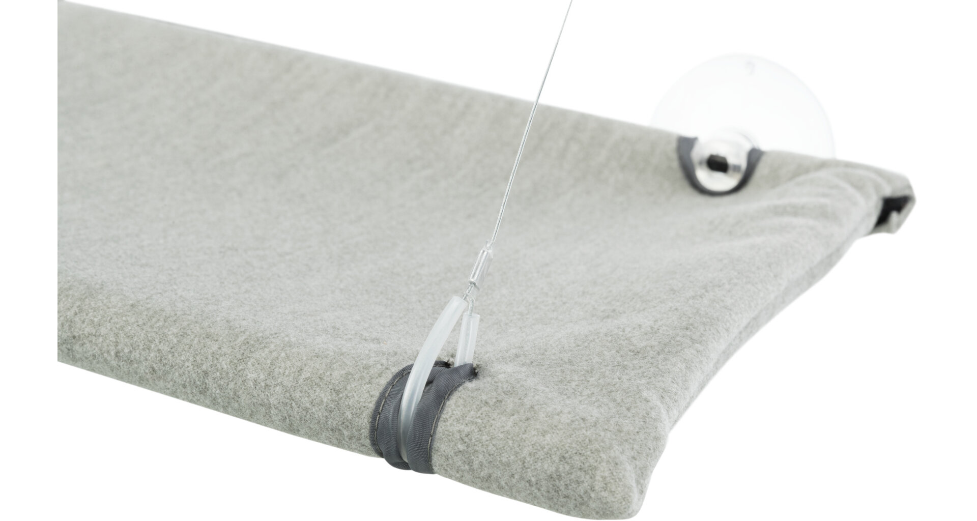 TRIXIE Odpočívadlo k připevnění na okno, velur, 50 x 30 cm, šedá