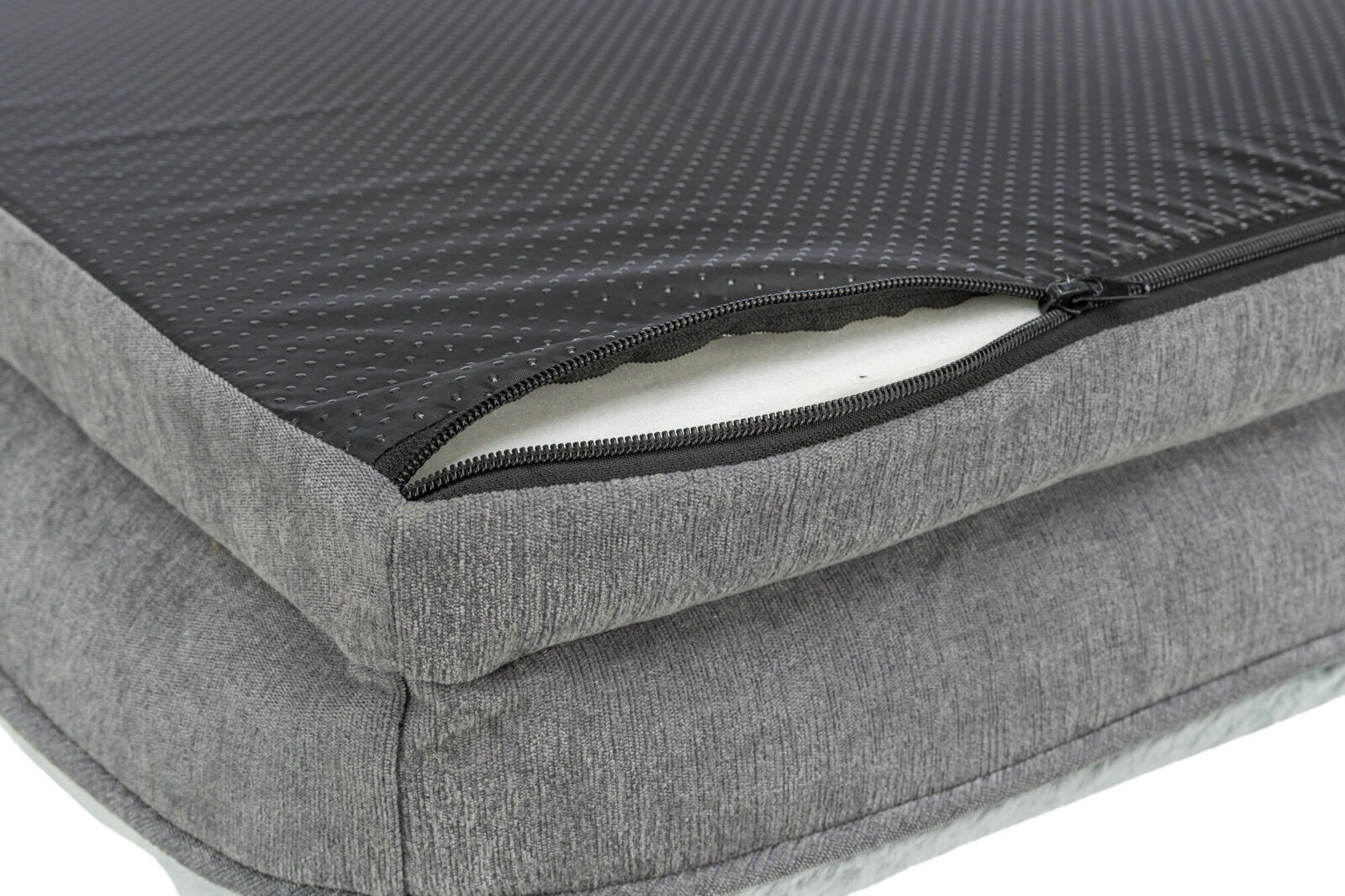 TRIXIE Vital Bed LINO, ortopedický obdélníkový pelech, šedá/světlešedá 90 x 65 cm