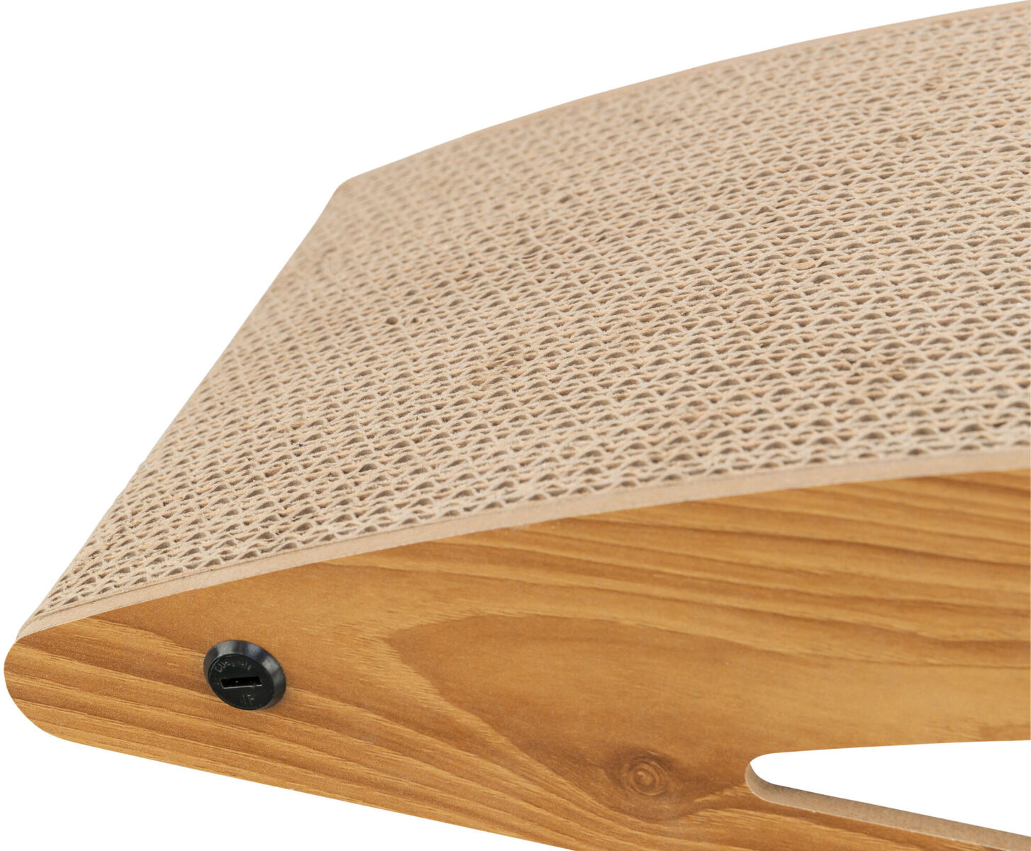 TRIXIE Škrabací rampa s míčem, 40 × 17 × 20 cm, dřevo/karton/sisal