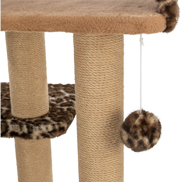 TRIXIE Škrabadlo LEO, 2 podesty, oblouk, míček,  85 cm, hnědá