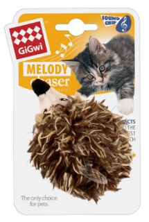 GiGwi Hračka kočka GiGwi Melody Chaser Ježek se zvuk. čipem