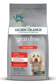 Arden Grange Dog GF Light/Senior Chick&Superfoods 2kg