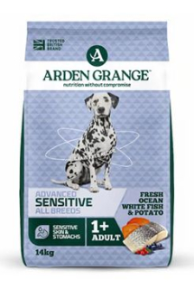 Arden Grange Dog GF Adult Sen.Oc.White Fish&Potato14kg