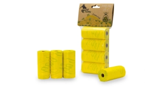 PetBuddy sáčky na exkrementy CITRON 4 role/ á 20 sáčků s potiskem a vůní